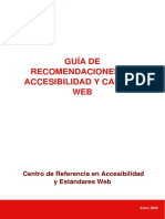 GUÍA DE RECOMENDACIONES DE ACCESIBILIDAD Y CALIDAD WEB