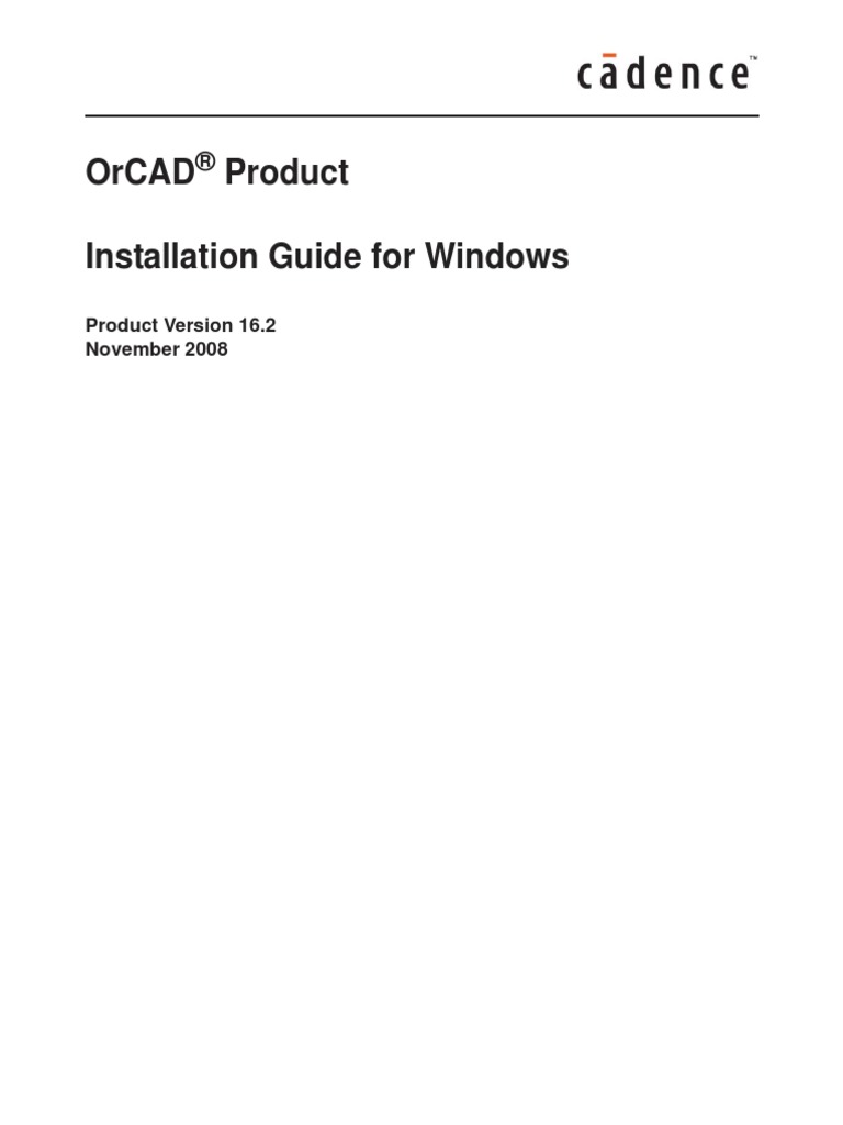 OrCAD Install Guide | PDF | Installation (Computer Programs) | Windows ...