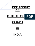 MF Trends in India Project Report Summary