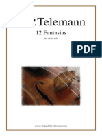 12 Fantaisies Pour Violon de Georg Philipp TELEMANN