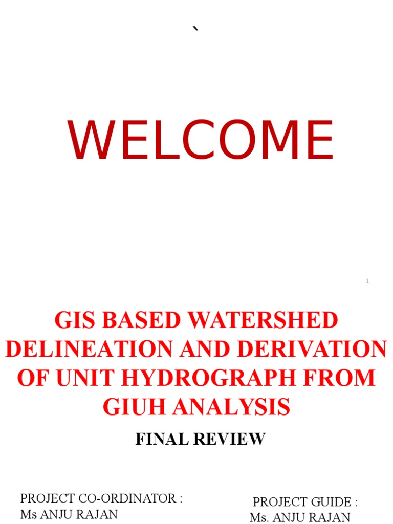 GIS Watershed Delineation & UH Analysis | PDF | Drainage Basin ...