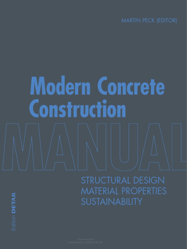 Modern Concrete Construction Manual Concrete Cement