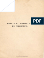 Literatura Romaneasca de Ceremonial
