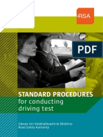 Standard procedures for driving tests