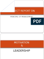 Project Report On: Principal of Management