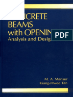 Concrete Beams With Openings. Analysis and Design
