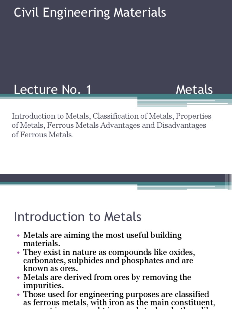 Metals 1 Pdf Pdf Metals Alloy