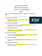 Semi I Sociology Minor