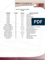 Distrito V Tepeji del Río de Ocampo: Secciones y lugares de publicación de casillas