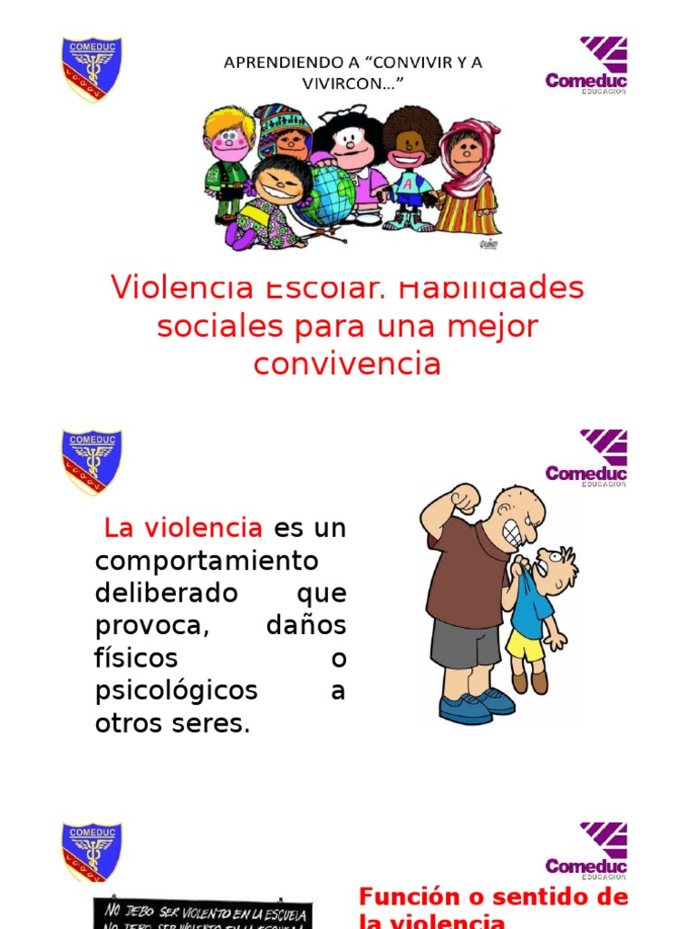 Charla Violencia y Convivencia Escolar | PDF | Violencia | Ciencias del ...