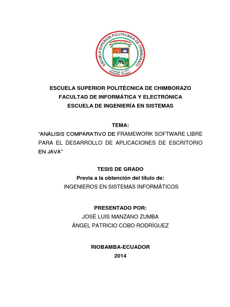 18T00546 | PDF | Marco de software | Java (lenguaje de programación)