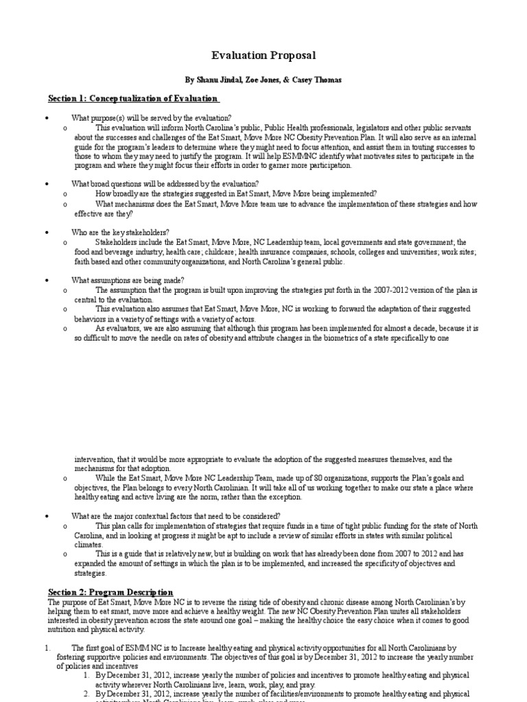 Community fitness program proposal picture