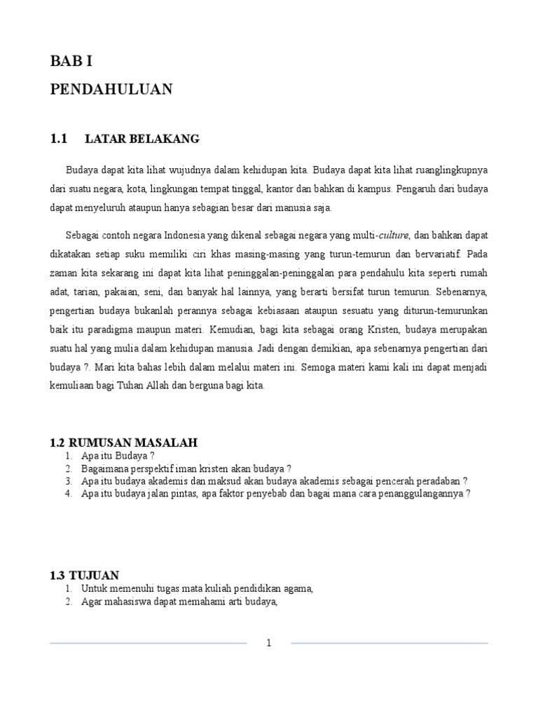 4 Makalah Budaya Pendidikan Agama Perguruan Tinggi 2