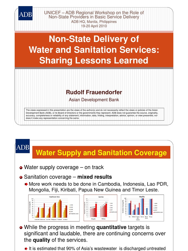Non-State Providers in Water Services | PDF | Sanitation ...