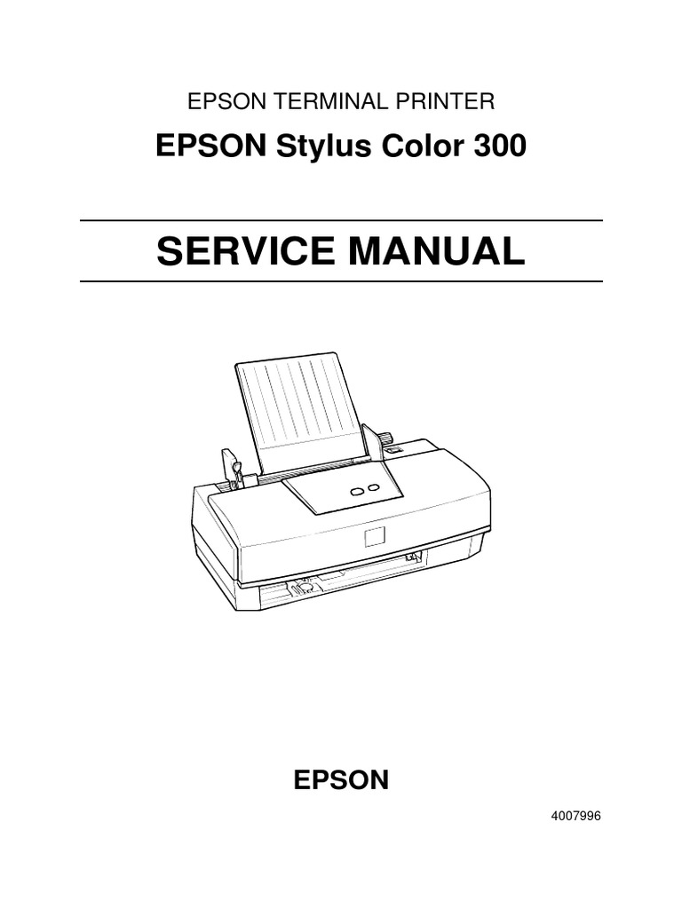 Epson Stylus Color 300 Service Manual PRINTX | Printer (Computing) |  Troubleshooting