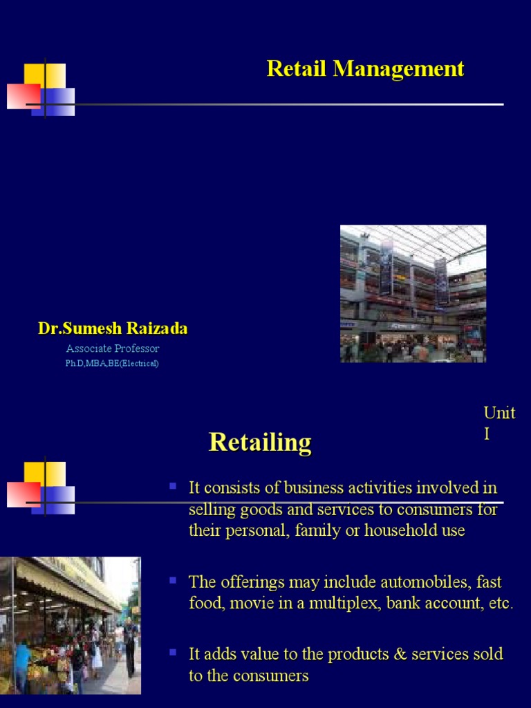 Retail Management Overview and Functions | PDF | Retail | Sales