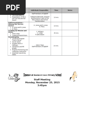agenda for staff meeting 11-23