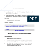 Reglamento Ley Orgánica Administración Financiera Estado