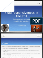 Volume/Fluid Responsiveness in The ICU