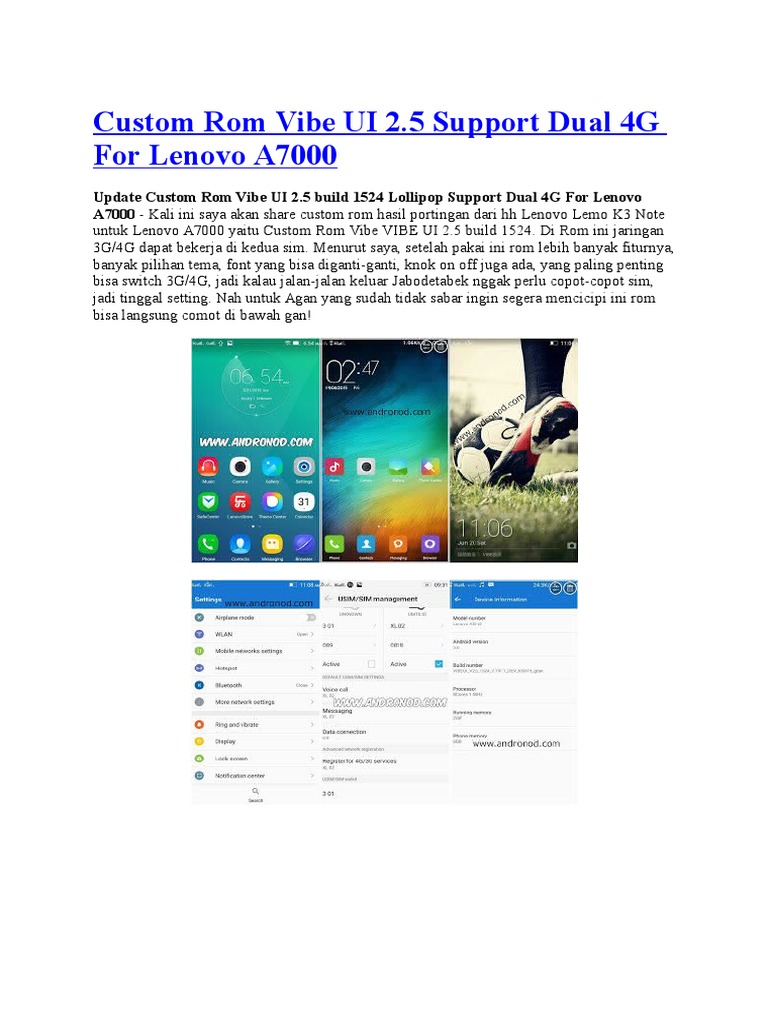 Custom Rom Vibe UI 2 | PDF
