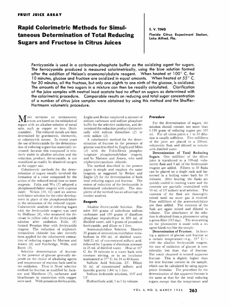 1956 - Rapid Colorimetric Methods For Simultaneous Determination of ...