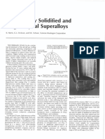 Directionally Solidified and Single Crystal Superalloys