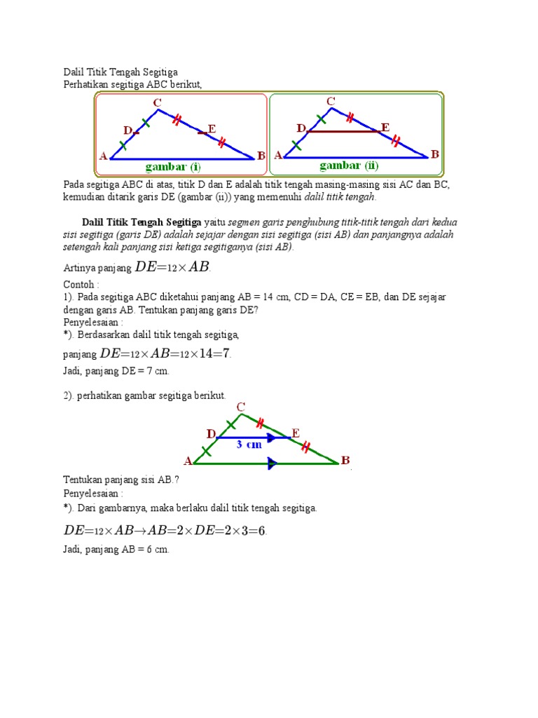 Dalil Titik Tengah Segitiga