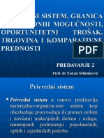 Predavanje 2 Privredni Sistem I Granica Proizvodnih Mogucnosti