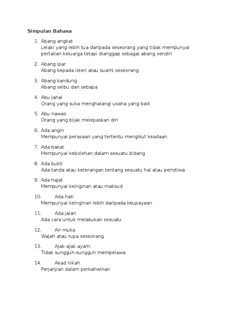 Simpulan Bahasa Pdf