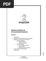 Solution of Algebric & Transcendental Equations