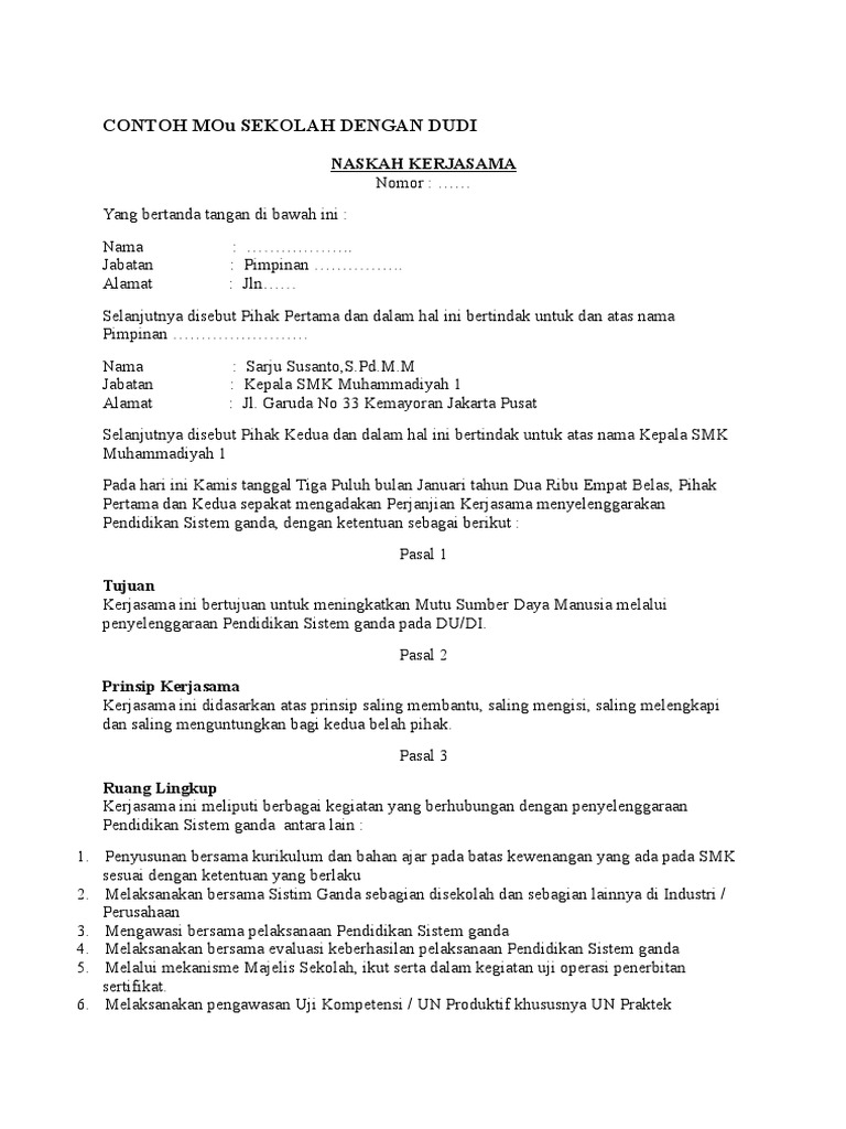 Surat Permohonan Akreditasi Sekolah Doc - Lamaran H