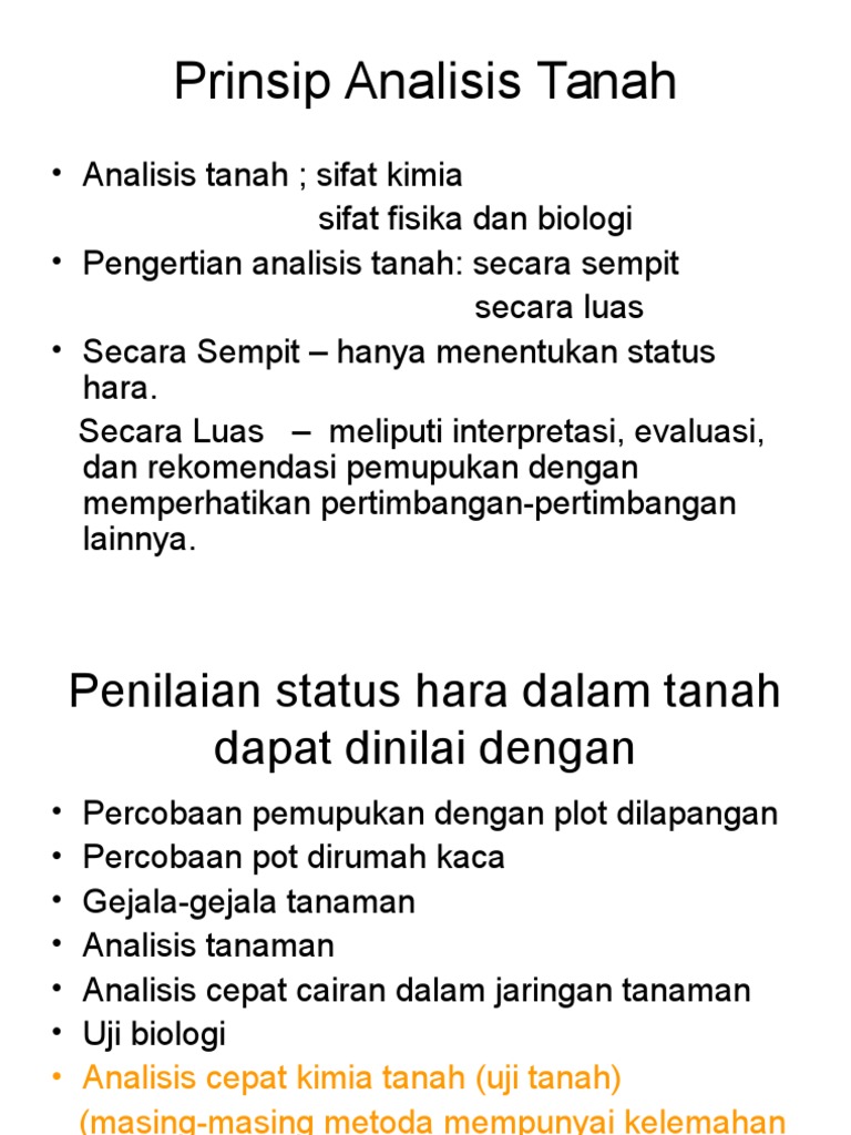 3 Prinsip Analisis Tanah Pdf
