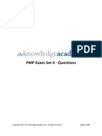 PMP Exam Set 4 - Questions
