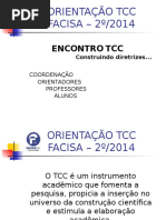 Orientação para o TCC da Facisa Bh