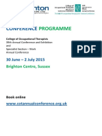 COT - June 2015 - Conference Programme