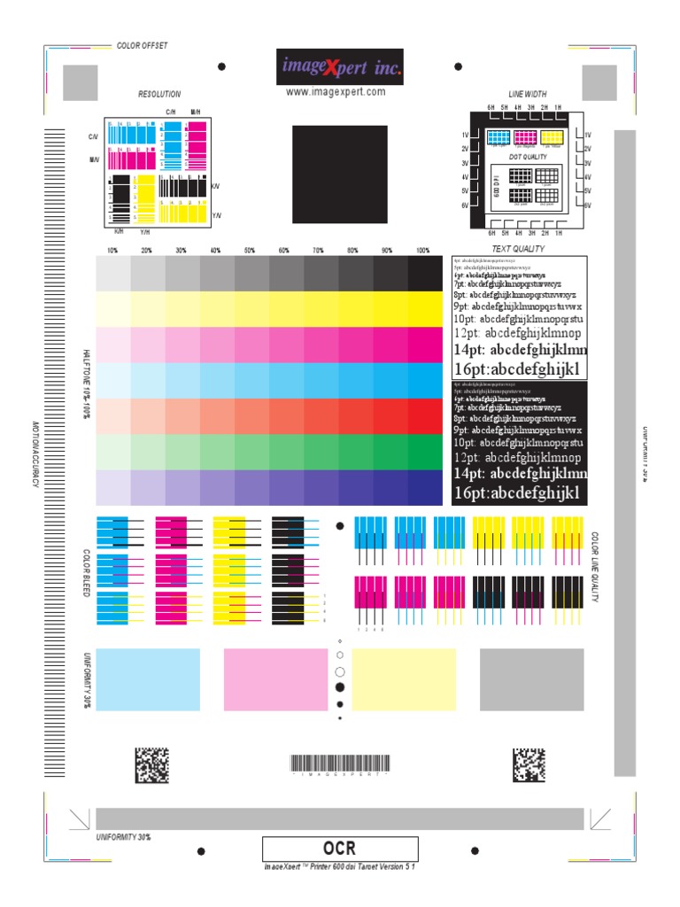 600dpi Imagexpert-Test Target PDF | PDF | Pixel | Input/Output