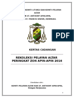 Kertas Cadangan Rekoleksi Pelayan Altar