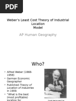 weber s least cost theory of industrial location