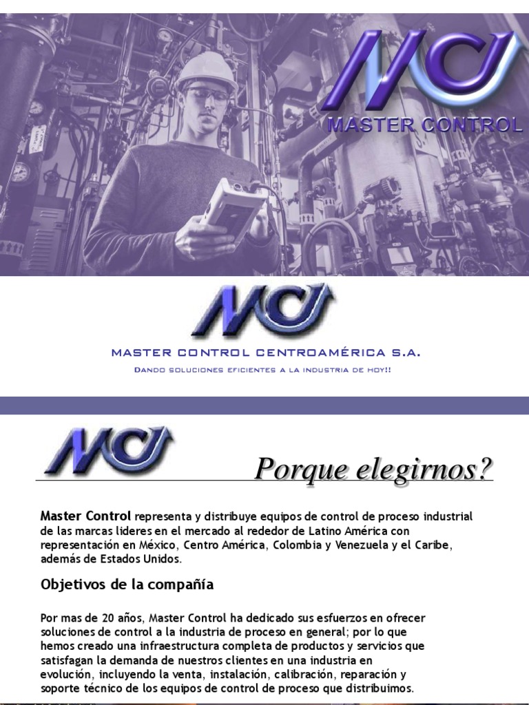 Presentacion Master Control | PDF | Calidad (comercial) | Solenoide