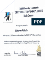 tribes certificate 