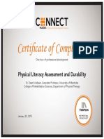 physical literacy assessment and durability