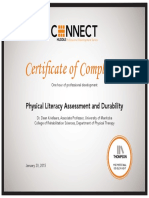 Physical Literacy Assessment and Durability