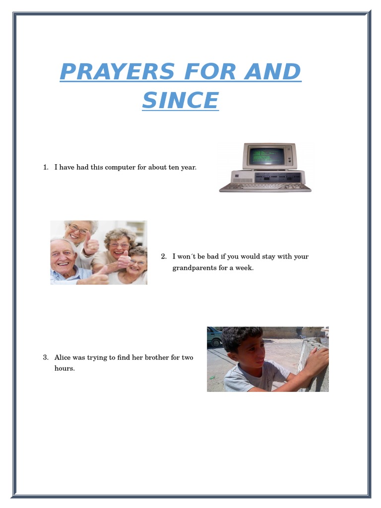 Prayers For and Since: 1. I Have Had This Computer For About Ten Year | PDF