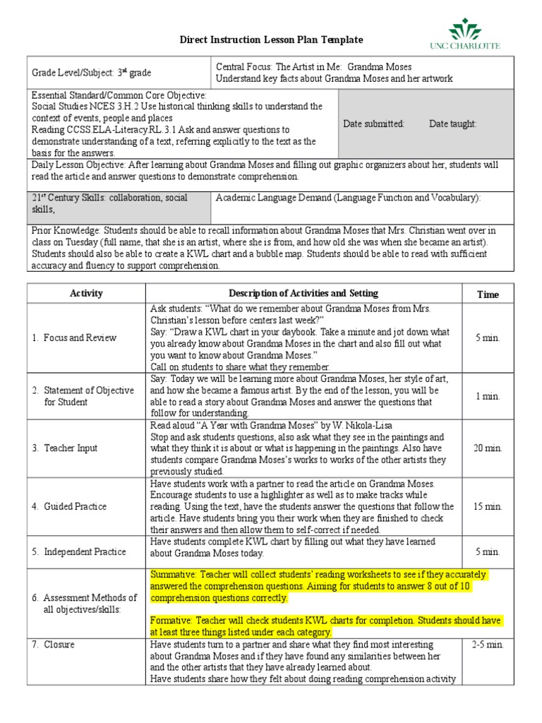 Ss Comprehension Lesson Plans | PDF | Reading Comprehension | Lesson Plan