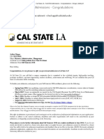 Cal State La - Fall 2016 Admissions - Congratulations - Ulinger Ashley R