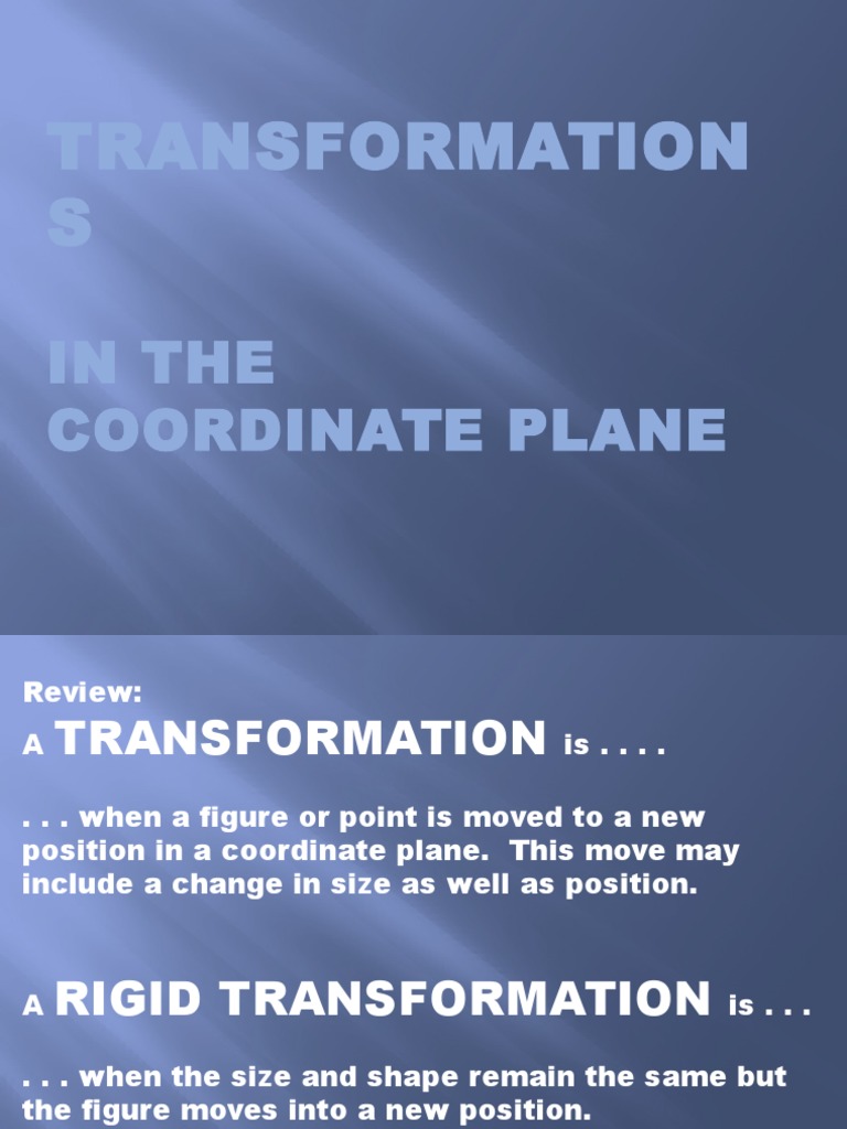 Understanding Rotations in Coordinate Geometry | PDF