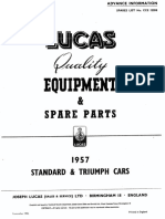 Lucas 1957 Standard-Triumph Spare Parts