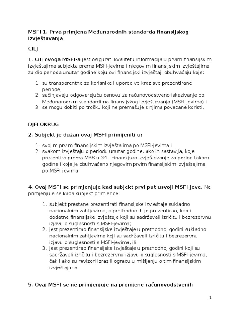 MSFI 1 I MSFI 5 | PDF