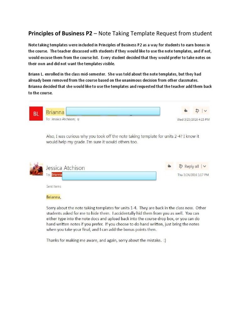 Business P2 Note Template Request | PDF | Self-Improvement