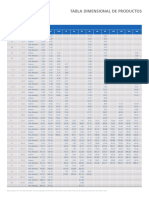 Tabla Dimencional Tuberia